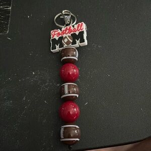 A football mom keychain